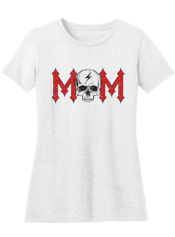 Women's "MOM" Skull Tee