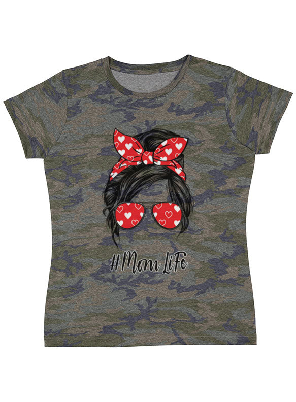 Women's #MomLife Camo T-Shirt