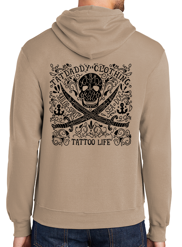 New "Tattoo Life" Sand Hoodie - TatDaddy Clothing Co.