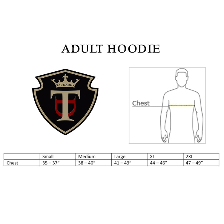 New "Tattoo Life" White Hoodie - TatDaddy Clothing Co.
