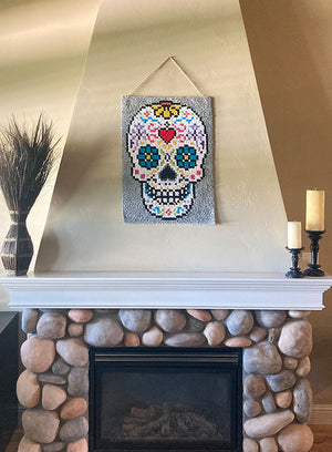 "LOCKER HOOKED" SKULL ART