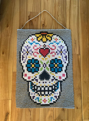 "LOCKER HOOKED" SKULL ART
